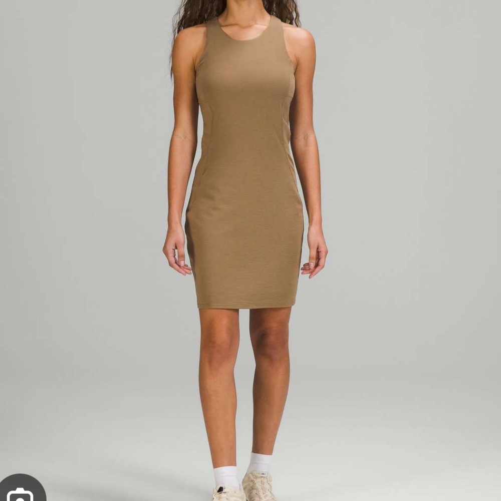 New Lululemon Slim Fit Above knee dress Halter Sleeveless/shelf bra/ never worn